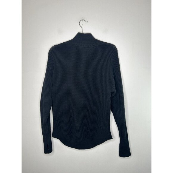 Offline By Aerie Textured Black Quarter Zip Long Sleeve Sweater Size XXS - Picture 8 of 9